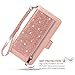 Petocase Compatible Galaxy S10 Plus Wallet Case,Luxury Bling Classy Leather Folio Flip Wristlet Shockproof Protective ID Credit Card Slots Holder Carrying Cover for Samsung Galaxy S10 Plus-Rose Gold