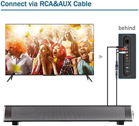 Soundbar Bluetooth Sound Bar Speaker, Vipwind Sound Bar Wired and Wireless Bluetooth Surround Stereo Audio Speakers for TV PC Phones Tablets