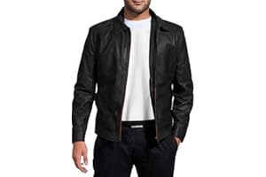 DESIRED JACKETS Mens Leather Jacket - Real Lambskin Classic Vintage Style Leather Jackets For Men Brown Leather Jacket for Mens