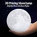 FIRPOW Moon Lamp, 18 Colors Wall Moon Light 5.9IN LED Moon Night Light with Wooden Stand, Remote&Touch Control, USB Charging,Time Seting, Better Gift for Kids,Lover,Birthday, Christmas,Wall Decor
