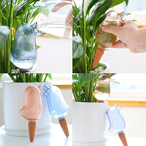 HJuyYuah Plant Waterer Self Plant Watering Devices for Potted Flower Drip Irrigation Blue - Thumbnail 2