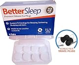Better Sleep Moldable Silicone Earplugs for Sleep, Swimming, Studying, Snoring, Concerts, Noise Cancelling