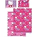Hello Kitty Raining Flowers Twin Sheet Set Bedding, Pink, Purple, Twin