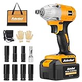 Adedad Cordless Impact Wrench 1/2 inch with 4.0Ah