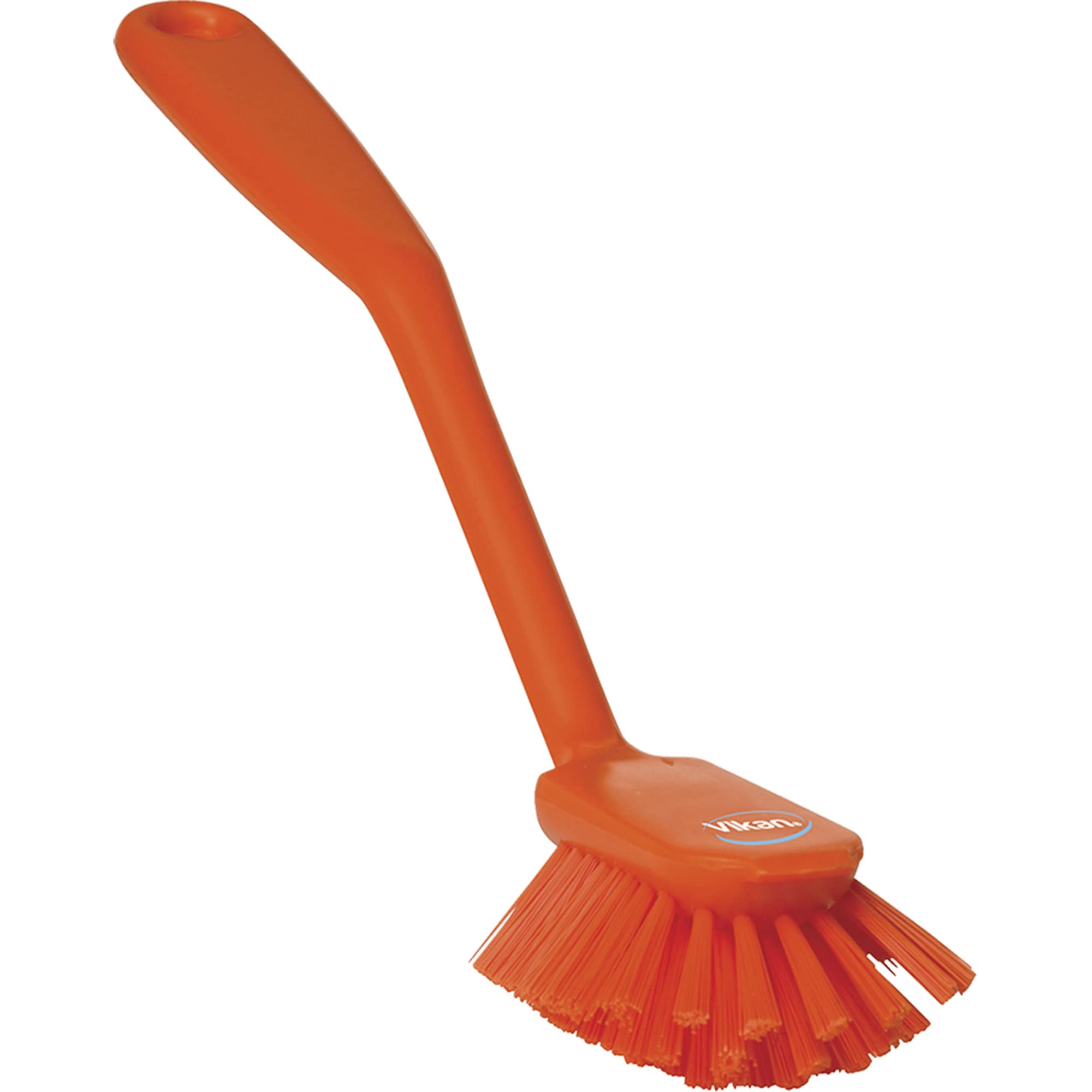 Vikan 42377 Dish Brush with Scraping Edge, Orange, Medium, 280mm Length, 60mm Width, 55mm Height