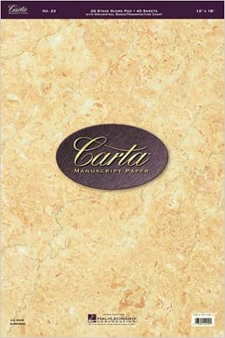 Carta Manuscript Paper No 23 Professional Hal Leonard Corp 9780793557882 Amazon Com Books