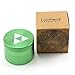 Laser Engraved Spice & Herb Grinder – 2.2” Inch 4 Piece Premium Aluminum Crusher – Lionhead (Green)
