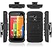 Moto G (1st Gen.) Case, EC Hybrid Kickstand Shock Absorbing Case, High Impact Dual Layer Holster Case with Locking Belt Swivel Clip for Motorola Moto G (1st Generation Only) (Black)