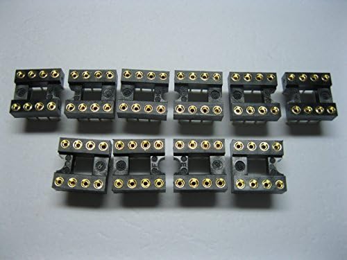 240 pcs Gold Plated Pitch 2.54mm IC Socket Adapter 8 pin Round DIP