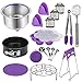 for Instant Pot Compatible with 6,8 Qt, Ninja Foodi 8qt - Stainless Steel Steamer Basket, Springform Pan, Egg Steamer Rack, Silicon Egg Bites Mold and More (Purple)