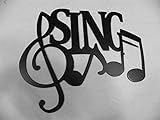 Sing Word and Musical Notes Metal Wall Art Decor