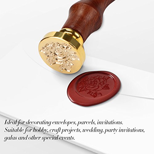 Powstro Retro Wax Seal Stamp Kit Alphabet Wax Sealing Stamps Set