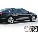 Made in USA! Works with 2014-2019 Chevy Impala Below Body Line Side Molding Accent Trim 1 1/4'' 4PC