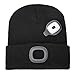 YJWB 4 LED Lighted Beanie Cap Winter Warm Hunting Hat for Night Outdoor Fishing Hiking Camping,LED Cap，USB Rechargeable LED Beanie Cap