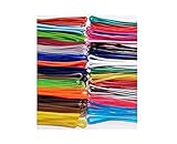 Multi-color Mix, Plastic Luggage Tag Loops, 6 Inch, 100/pk (Aka Worm Loops)