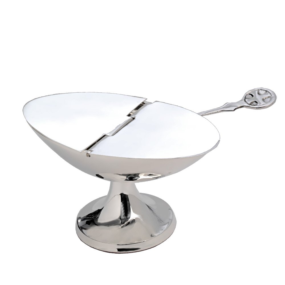 NKlaus Incense Burner with Spoon Incense Burner nickel-plated 7594