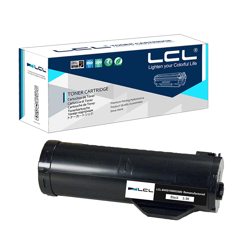 LCL Compatible Toner Cartridge for Xerox VersaLink B405, B400, B400DN, B400N, B405DN (1 Black, 5900 Pages, 106R03580)