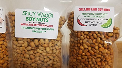 Soy Nuts Signature Flavored 3 pack Combo Wasabi Bacon BBQ and Chili Lime