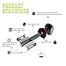 Snorda H4 LED Headlight Bulb, 8000 Lumens ultra-bright 9003 headlight bulb Conversion Kit with CSP Chips to replace High Beam, Low Beam and Fog Bulb (white 6500K)-2 packs