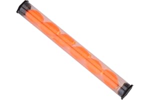 6Pcs Fly Fishing Bobbers, Foam Buoy Strike Indicators with Heavy Duty Clip for Quick Depth Adjustment, Orange Fluorescein