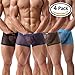 Men's Underwear Sexy Mesh Breathable Boxer Briefs Low Rise Cool Boxers Pack Set