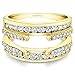 TwoBirch 1.01 Ct. Combination Cathedral and Classic Ring Guard in Sterling Silver with Cubic Zirconia