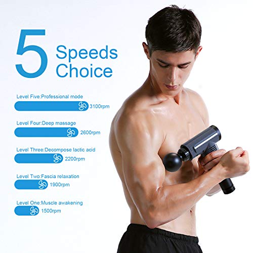 Muscle Massager Massage Gun,Cordless Handheld Deep Tissue Percussion Massager for Muscles, Back, Body, Neck, Foot, Shoulder,Leg to Relieve Muscle Soreness Stiffness Muscle and Recovery - Thumbnail 2