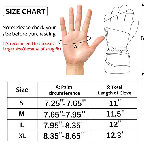 Ski Gloves, Waterproof Winter Snow Gloves with Breathable Neck Warmer for Skiing, Snowboarding, Motorcycling, Shoveling Snow, Outdoor Sports, Gifts for Men Women, Size Run Small
