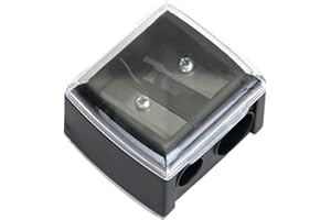 HTPPZJR Eyeliner Sharpener Makeup Pencil Sharpener Pencil Sharpeners for Eyebrow Eyeliner Pencil Tool Dual Holes Eye Pencil Sharpener with Cover Portable Cosmetic Sharpener