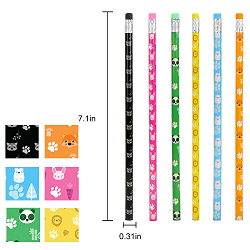 Totem World 120 Novelty Paw Pencils - Durable Wood and High-Quality Lead - Awesome Back-To-School Presents, Classroom Rewards, and Kids Party Favors - Won't Snap or Peel - Popular With Kids