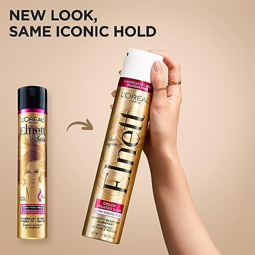 L'Oreal Paris Hair Care Satin Extra Strong Hold Hairspray For Color Treated Hair, Long