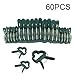 60 Pcs Plant Support Clips,Flower and Vine Clips,Garden Tomato Plant Support Clips for Supporting Stems,Vines Grow Upright (2 sizes in one pack)