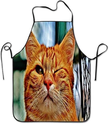 Tablier Chat Clin D Oeil Fourrure Animal Rouge Cuisine Femmes Hommes Amazon Fr Cuisine Maison
