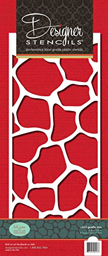 Designer Stencils C453 Giraffe Skin Cake Stencil, Beige/semi-transparent