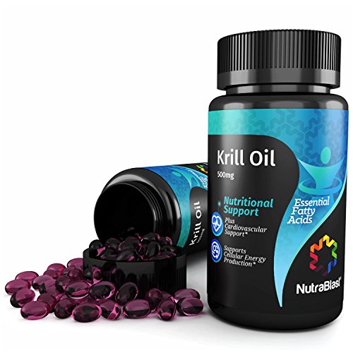 NutraBlast Krill Oil 500mg Essential Fatty Acids Omega 3-6-9, Astaxanthin and Phospholipids - Made in USA (60 Softgels) NutraBlast Krill Oil 500mg Essential Fatty Acids Omega 3-6-9, Astaxanthin and Phospholipids - Made in USA (60 Softgels)