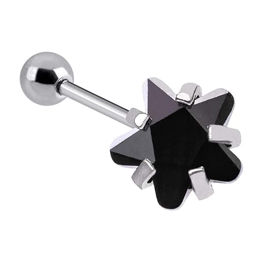 Blue Banana Body Piercing Barra para Tragus con Estrella de 1.2 x ...