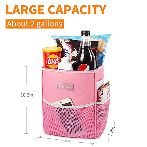 HOTOR Car Trash Can with Lid and Storage Pockets, 100% Leak-Proof Car Organizer, Waterproof Car Garbage Can… - Image 2