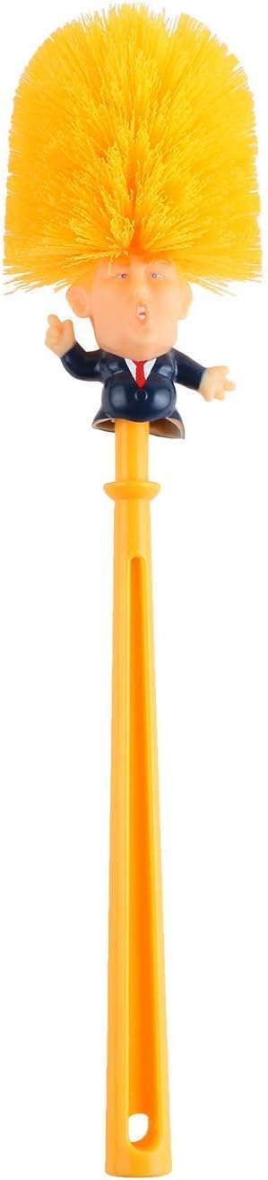 LILLIWEEN Trump Toilet Brush Donald Trump, Two Original Funny Toilet Brushes, Fun Toilet Cleaner, Make Toilet Great Again, Commander in Crap, Trump Toilet Brush + Base