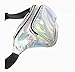 EBTOYS Waist Bag Casual Bag Women Shiny Holographic Fanny Pack Bum Bag（Silver)