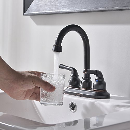 VCCUCINE Commercial Two Handle Lavatory Widespread Oil Rubbed Bronze Bathroom Faucet, Bathroom Vanity Vessel Sink Faucet without Drain