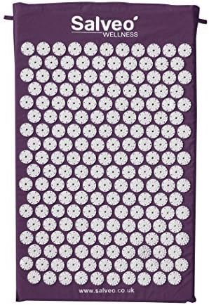 Salveo Acupressure Mat (Purple) for Relaxation, Tension, Stiffness, Yoga & Meditation with Free Eco Cotton Carry Bag