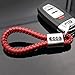 US85 For Audi Logo Emblem Key Chain Key Ring Metal Alloy BV Style Calf Leather Gift Decoration Accessories (Red)