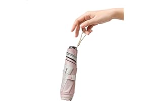 BAODINI Travel Small Mini Sun Umbrella with Case Lightweight with Aluminum Frame Compact Size UV Protection Purse Umbrella for Kids & Women