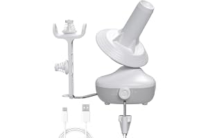 Etcokei Yarn Winder Electric, Auto Compact Cake Winding for Knitting Lovers | Perfect Yarn Organizer with Strong Tension & Adjustable Speed, Efficient Large Capacity Yarn Ball Spinner for Crafters, White