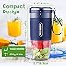 Portable Blender Mini Personal Blender, Godmorn Juicer Smoothie Blender Smoothie Maker Cordless Small Juicer Cup Mixer, USB Rechargeable BPA Free,10oz / 300ml, Home Outdoor Travel Office, Blue