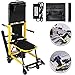 Happybuy Stair Climbing Wheelchair 350 lbs Motorized Stair Chair 200W Emergency Stair Climbing Chair 1.8 Mile/H Battery Powered Folding Crawler Climbing Chair Lift for Stairs