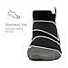 Feetures! Men's Elite Ultra Light No Show Tab, black + Reflector, large