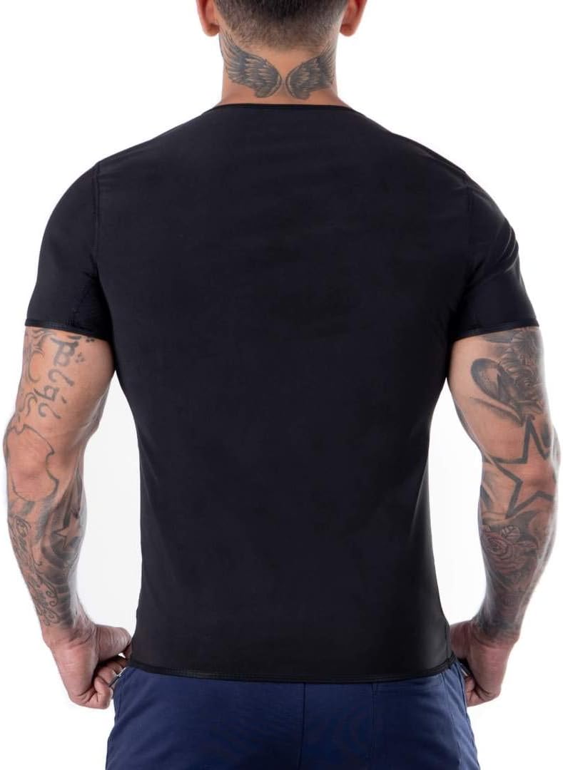 Kewlioo Men's Heat Trapping Shirt - Sweat Body Shaper Vest for Men, Mens Bodysuit Slimmer Saunasuits, Shapewear Compression Top, Gym Belt Exercise Jacket, Versatile and Discreet : Sports & Outdoors
