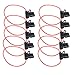 Qunqi 10Packs Add-A-Circuit Blade Type Inline Fuse holder 16 Gauge with Cover M size+ 20 pcs Fuse