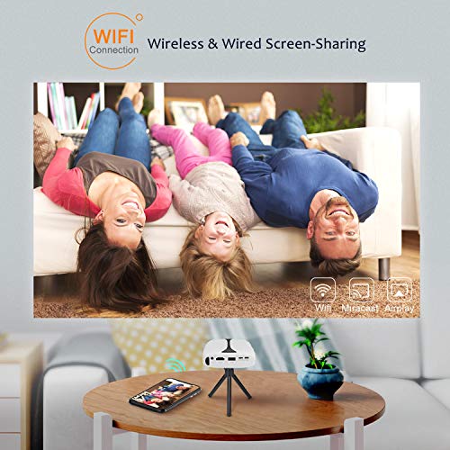 VANKYO Burger 101 Pico Projector, Rechargeable DLP Wireless Mini